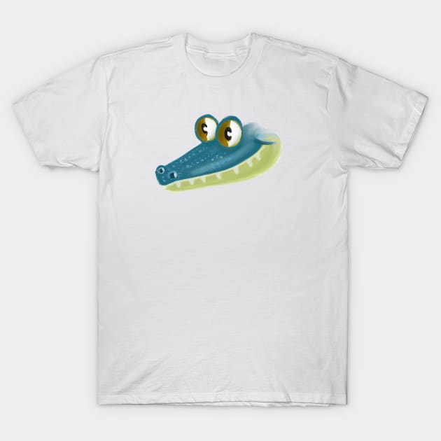 Cute Aligator Drawing T-Shirt by Play Zoo